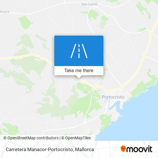 mapa Carretera Manacor-Portocristo