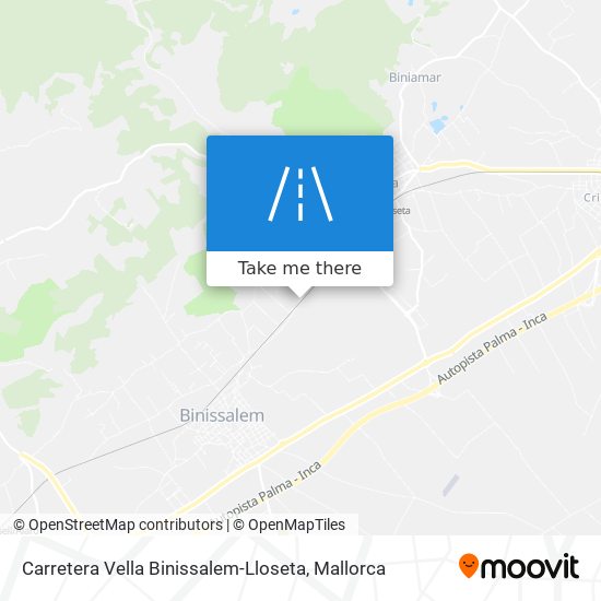 Carretera Vella Binissalem-Lloseta map