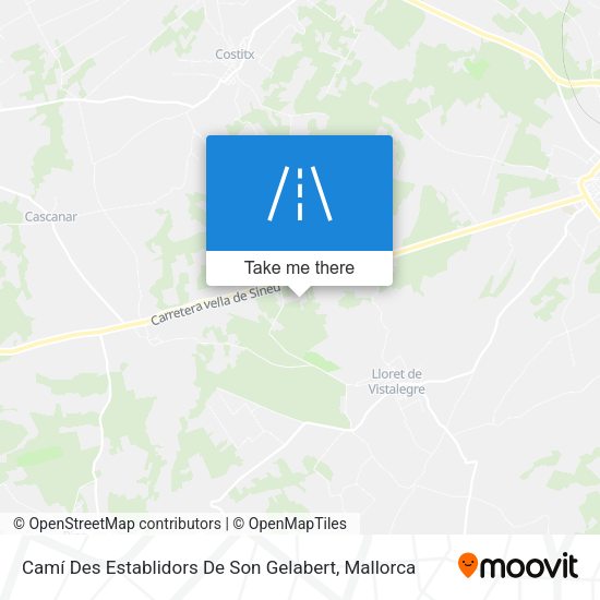 Camí Des Establidors De Son Gelabert map