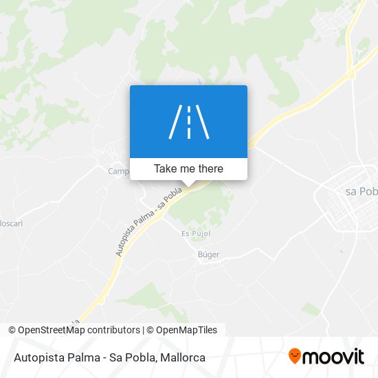 Autopista Palma - Sa Pobla map