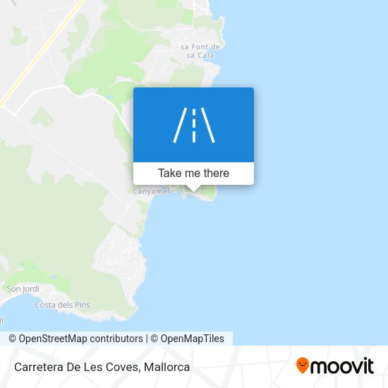 Carretera De Les Coves map
