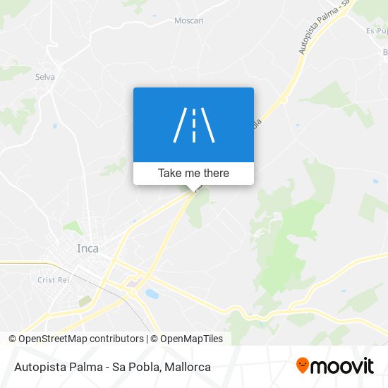 mapa Autopista Palma - Sa Pobla