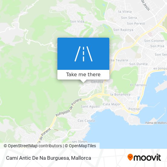 mapa Camí Antic De Na Burguesa