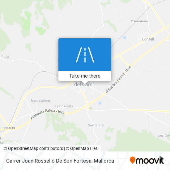 mapa Carrer Joan Rosselló De Son Fortesa