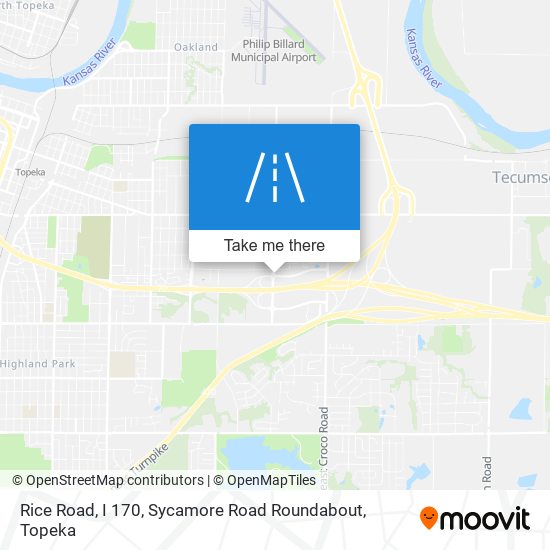 Rice Road, I 170, Sycamore Road Roundabout map