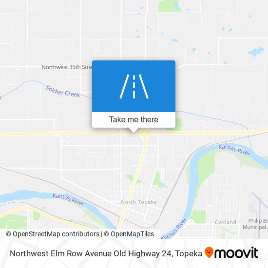 Mapa de Northwest Elm Row Avenue Old Highway 24