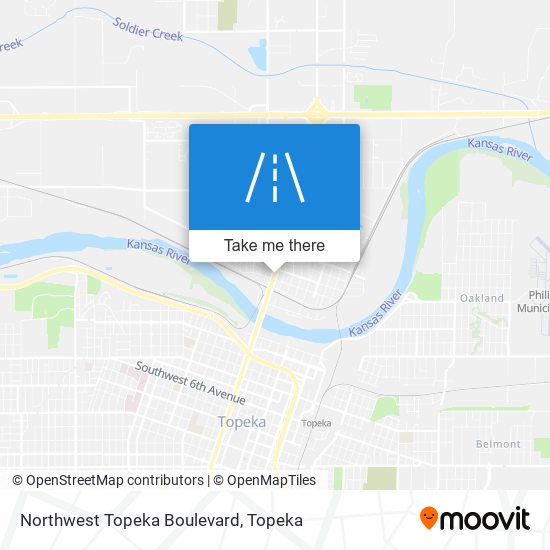 Northwest Topeka Boulevard map