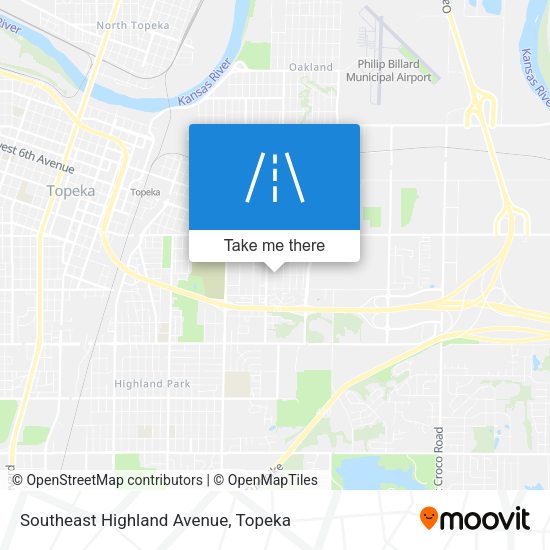 Southeast Highland Avenue map