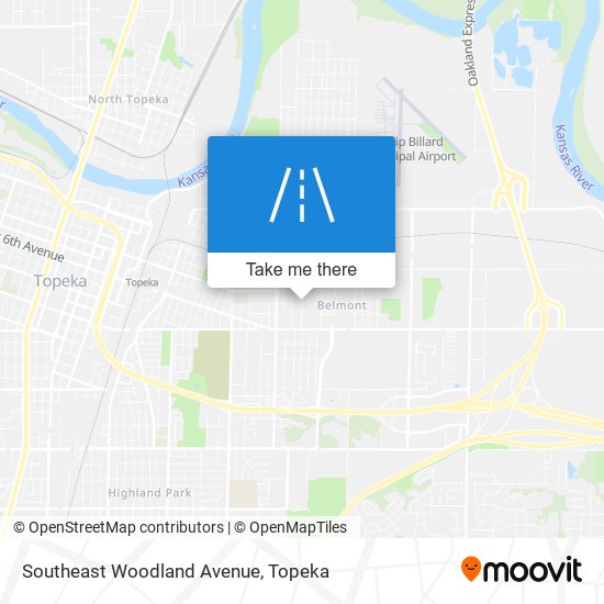 Southeast Woodland Avenue map