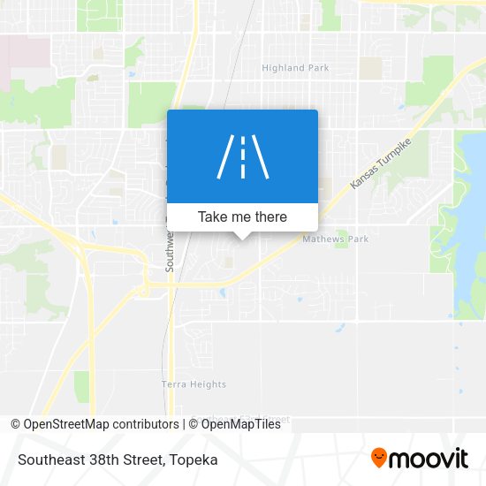Southeast 38th Street map