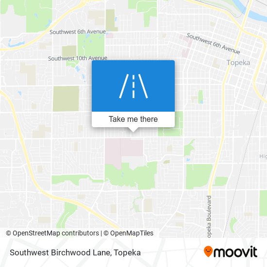 Southwest Birchwood Lane map