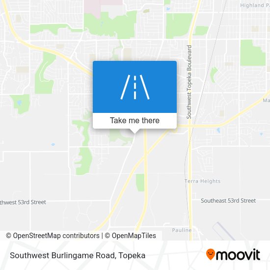 Southwest Burlingame Road map