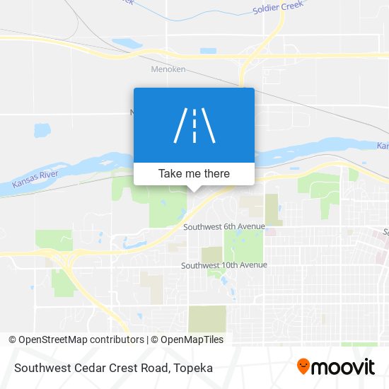 Southwest Cedar Crest Road map