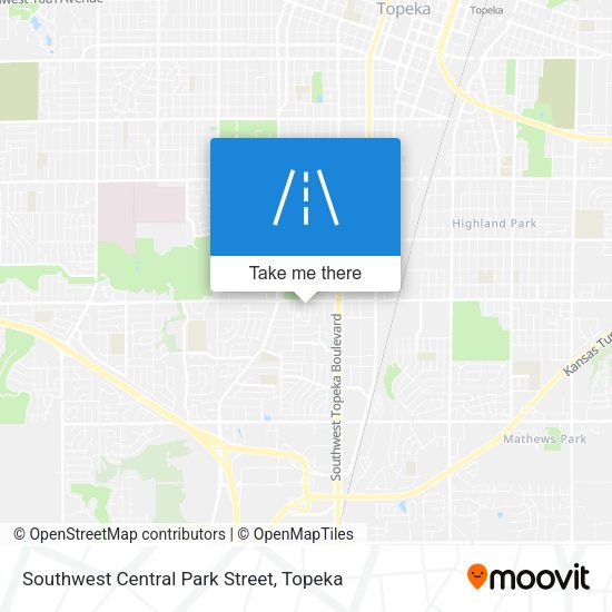 Southwest Central Park Street map