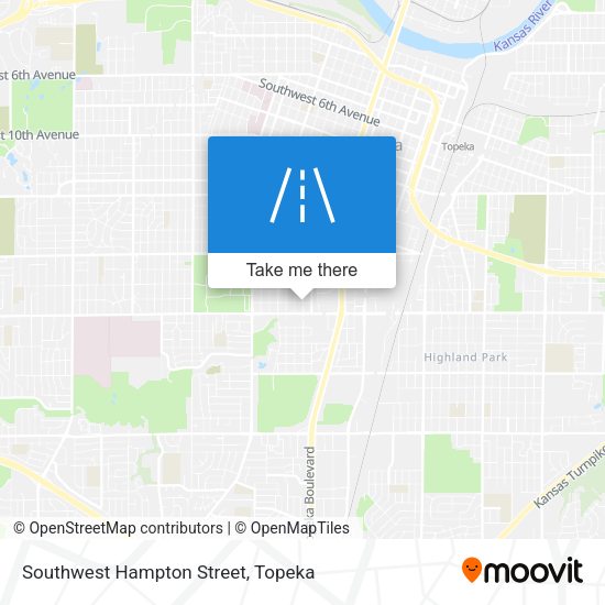 Southwest Hampton Street map
