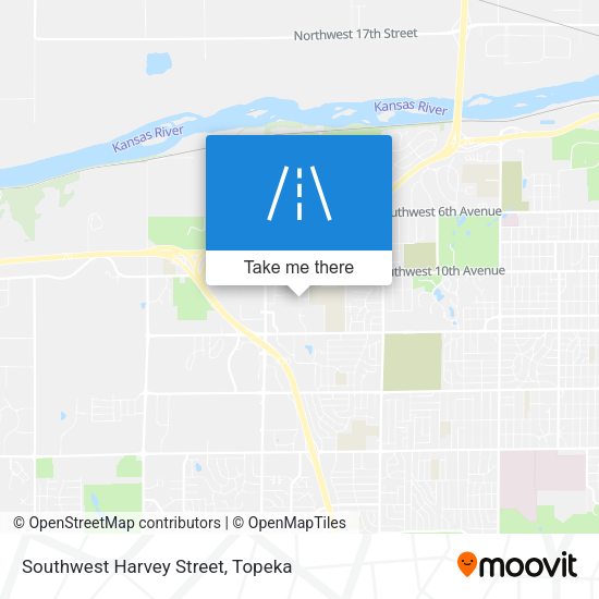 Southwest Harvey Street map