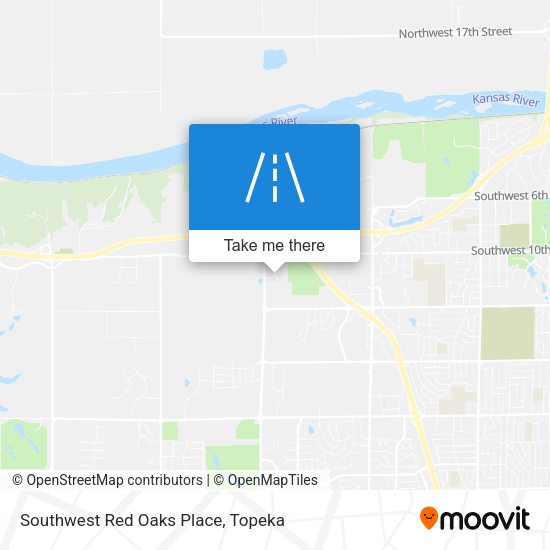 Southwest Red Oaks Place map