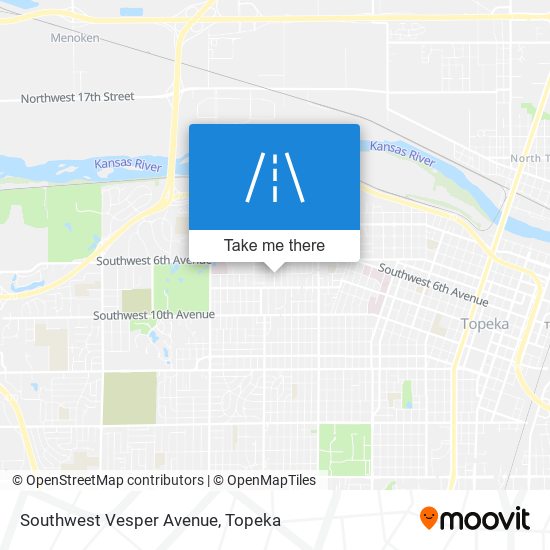 Mapa de Southwest Vesper Avenue