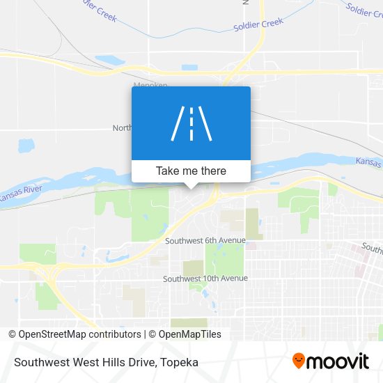 Southwest West Hills Drive map