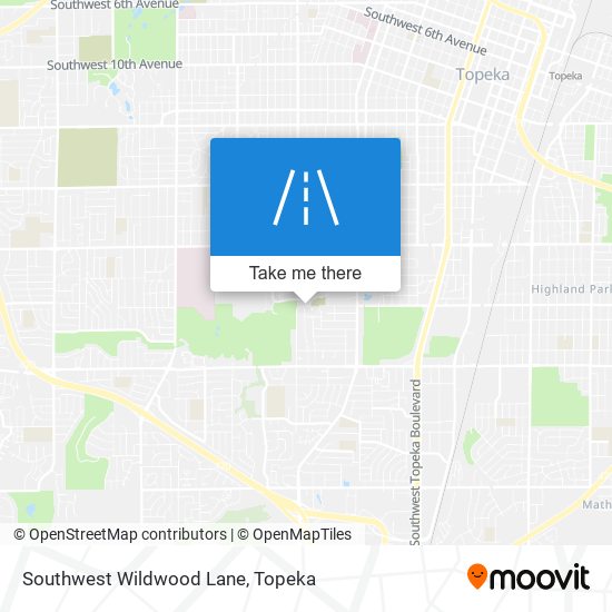 Southwest Wildwood Lane map