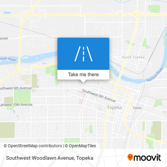 Southwest Woodlawn Avenue map