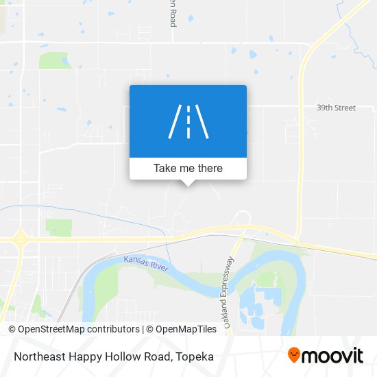 Northeast Happy Hollow Road map