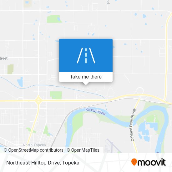 Northeast Hilltop Drive map