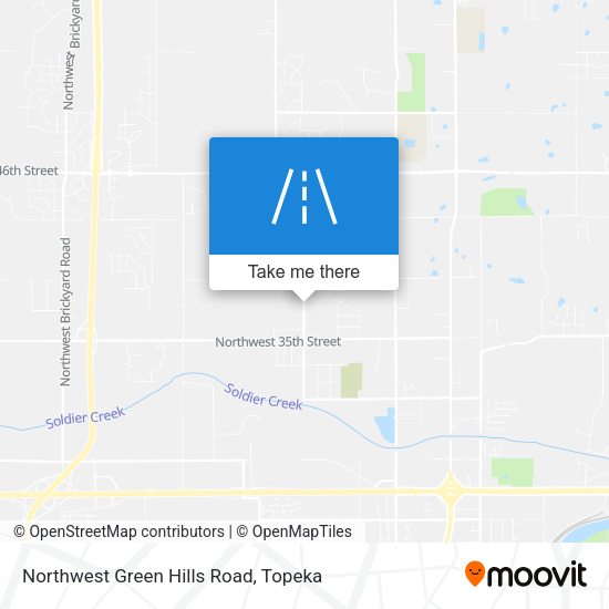 Northwest Green Hills Road map