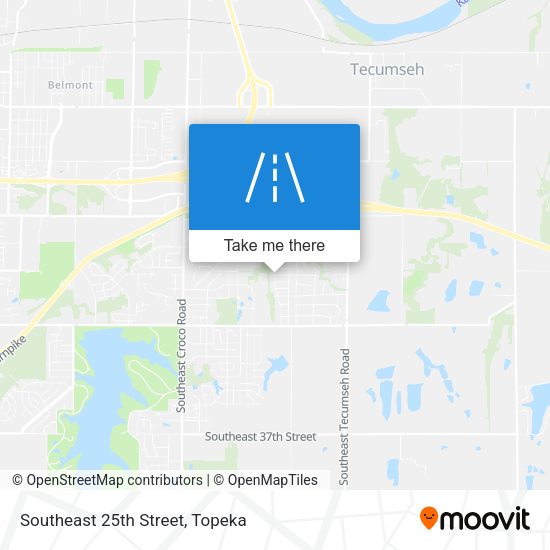 Southeast 25th Street map