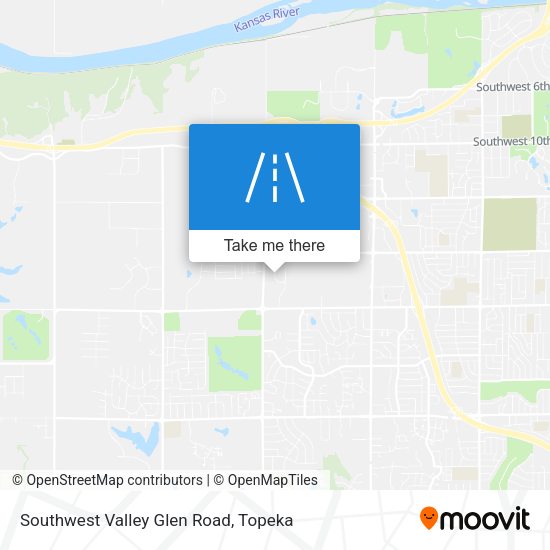 Southwest Valley Glen Road map