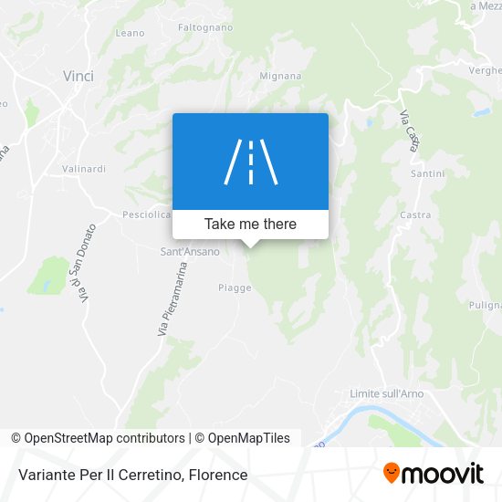 Variante Per Il Cerretino map