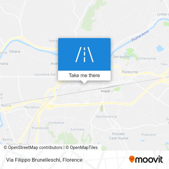 Via Filippo Brunelleschi map