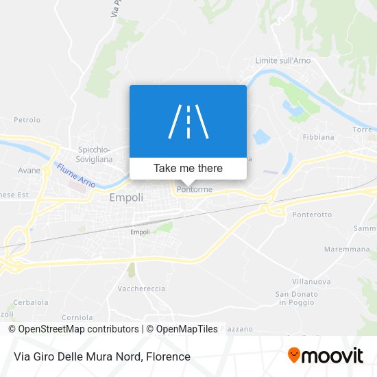 Via Giro Delle Mura Nord map