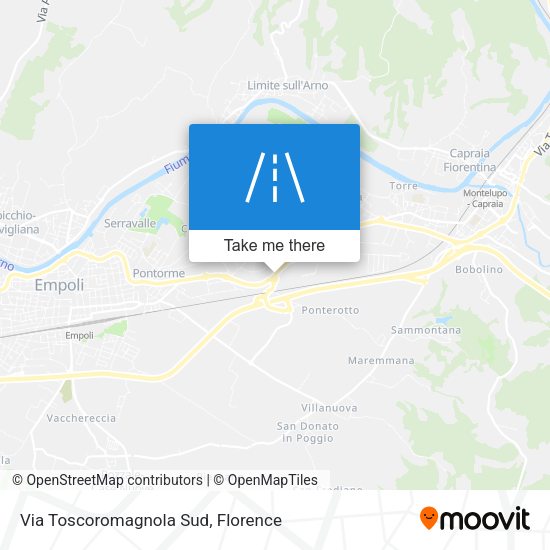 Via Toscoromagnola Sud map