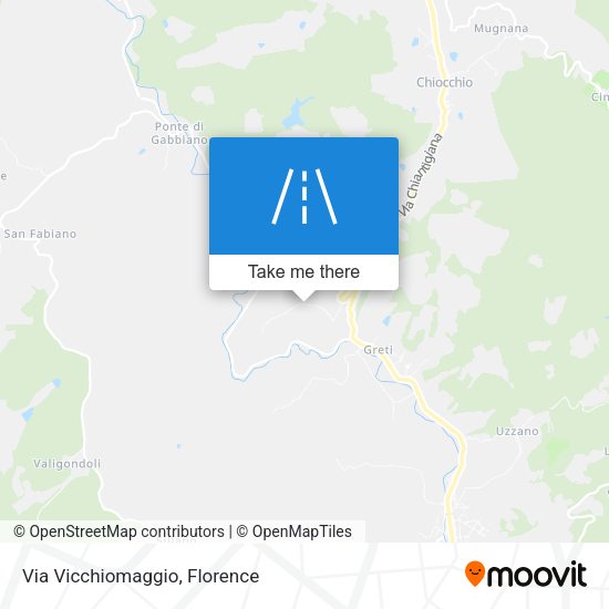 Via Vicchiomaggio map