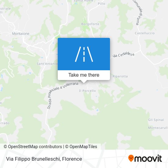 Via Filippo Brunelleschi map
