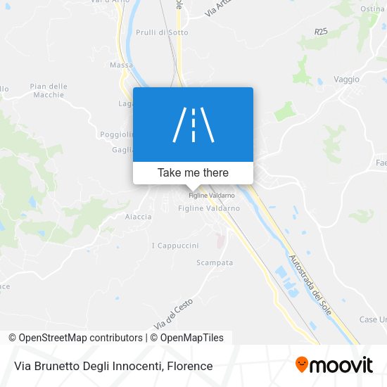 Via Brunetto Degli Innocenti map