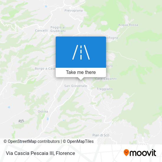 Via Cascia Pescaia III map