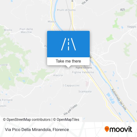 Via Pico Della Mirandola map
