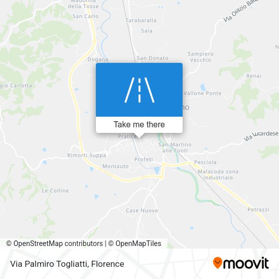 Via Palmiro Togliatti map