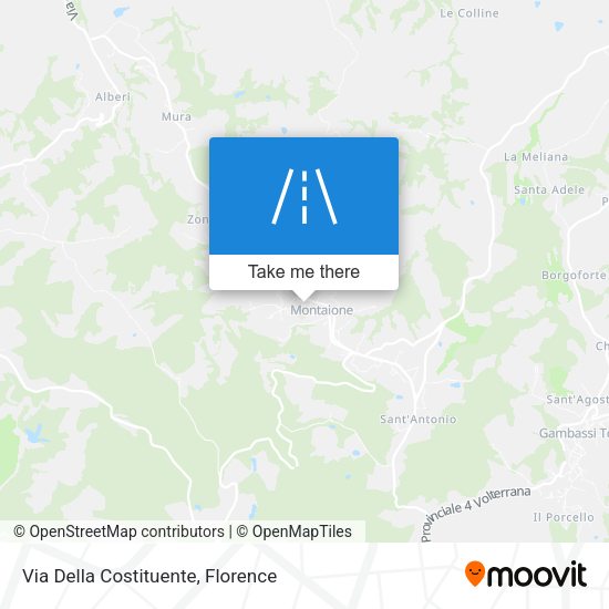 Via Della Costituente map