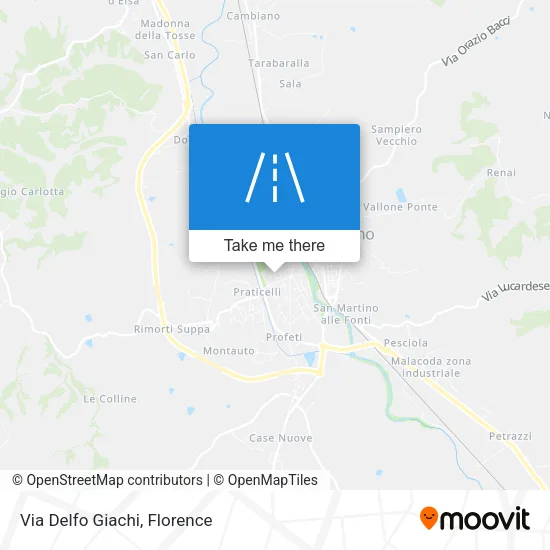 Via Delfo Giachi map