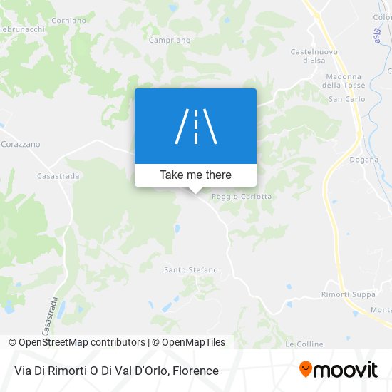 Via Di Rimorti O Di Val D'Orlo map