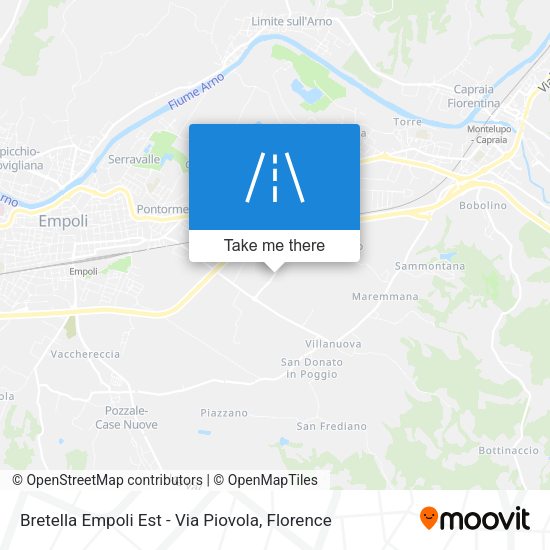 Bretella Empoli Est - Via Piovola map
