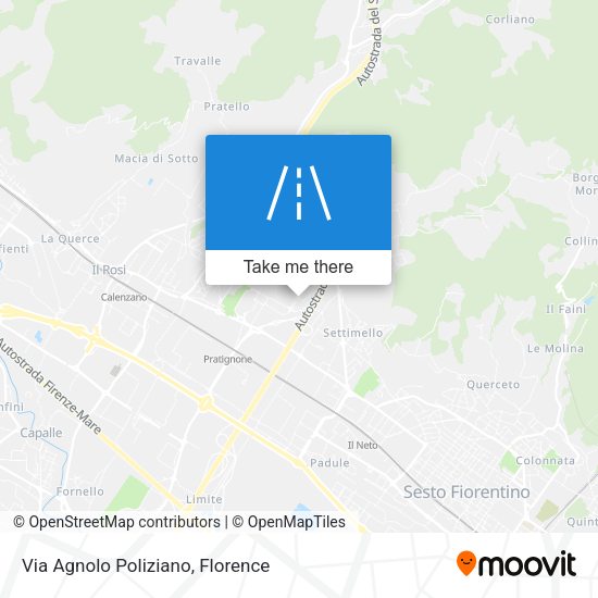 Via Agnolo Poliziano map