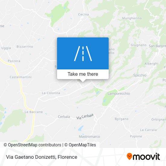 Via Gaetano Donizetti map