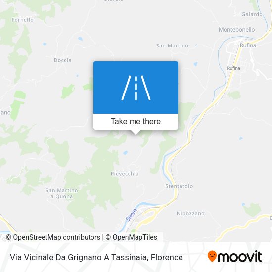 Via Vicinale Da Grignano A Tassinaia map
