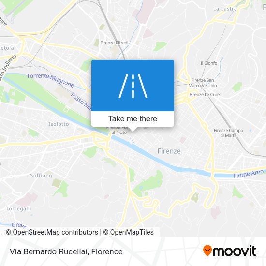 Via Bernardo Rucellai map