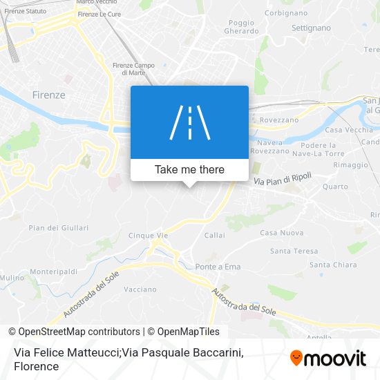 Via Felice Matteucci;Via Pasquale Baccarini map