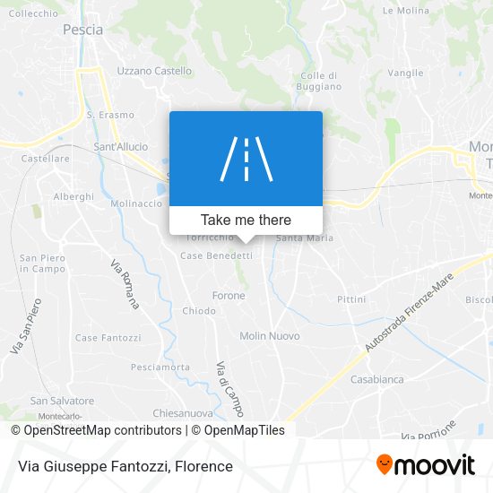 Via Giuseppe Fantozzi map